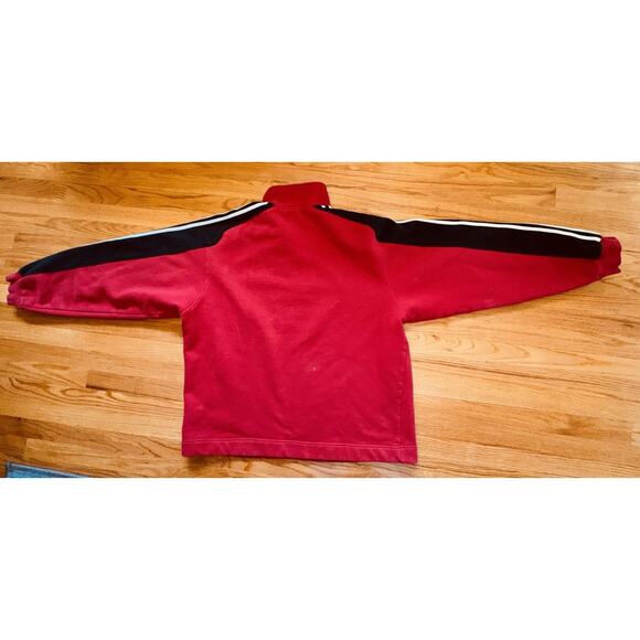 UW Badgers Adidas 3 Stripe Vtg Sweatshirt 1/4 Zip Pullover Mens XL Small Stain - Picture 13 of 14